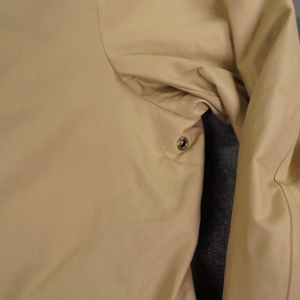 Brooks Brothers Trench‎ Coat Men Medium Khaki Cotton Y2K Belted Collar Heritage